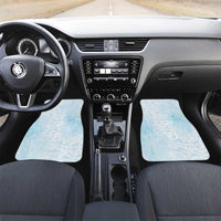 Polynesian Tiare Monstera Baby Blue Car Mats Liquid Style LT01 Set 2pcs - Front Blue - Polynesian Pride