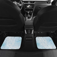 Polynesian Tiare Monstera Baby Blue Car Mats Liquid Style LT01 Set 2pcs - Back Blue - Polynesian Pride