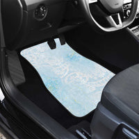 Polynesian Tiare Monstera Baby Blue Car Mats Liquid Style LT01 - Polynesian Pride