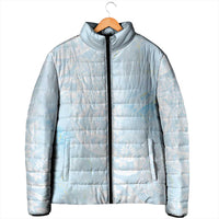 Polynesian Tiare Monstera Baby Blue Padded Jacket Liquid Style LT01 - Polynesian Pride