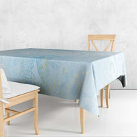 Polynesian Tiare Monstera Baby Blue Tablecloth Liquid Style - Polynesian Pride