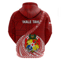 Tonga Rugby Hoodie Tongan Ngatu Pattern White Version LT01 - Polynesian Pride