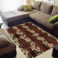 Hawaii Hibiscus Area Rug Retro Style - Polynesian Pride
