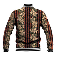 Hawaii Hibiscus Baseball Jacket Retro Style - Polynesian Pride