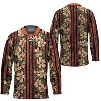 Hawaii Hibiscus Hockey Jersey Retro Style LT01 - Polynesian Pride