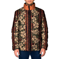 Hawaii Hibiscus Padded Jacket Retro Style - Polynesian Pride