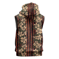 Hawaii Hibiscus Sleeveless Zip Hoodie Retro Style LT01 - Polynesian Pride