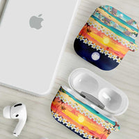 Hawaii Beach Landscape Time-Lapse AirPods Case Tropical Plumeria Flowers LT01 - Polynesian Pride