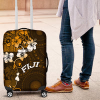 Fiji Masi With Hibiscus Tapa Tribal Luggage Cover Gold Version LT01 Gold - Polynesian Pride