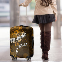 Fiji Masi With Hibiscus Tapa Tribal Luggage Cover Gold Version LT01 - Polynesian Pride