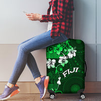 Fiji Masi Luggage Cover Fijian Hibiscus Tapa Green Version LT01 - Polynesian Pride