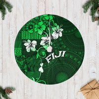 Fiji Masi Tree Skirt Fijian Hibiscus Tapa Green Version LT01 Casual Tree Skirts Green - Polynesian Pride