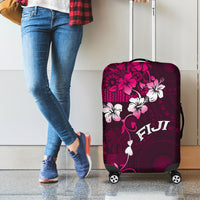 Fiji Masi Luggage Cover Fijian Hibiscus Tapa Pink Version LT01 - Polynesian Pride
