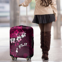Fiji Masi Luggage Cover Fijian Hibiscus Tapa Pink Version LT01 - Polynesian Pride