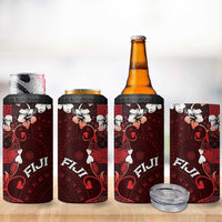 Fiji Masi 4 in 1 Can Cooler Tumbler Fijian Hibiscus Tapa Red Version