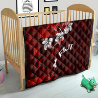 Fiji Masi Quilt Fijian Hibiscus Tapa Red Version LT01 - Polynesian Pride