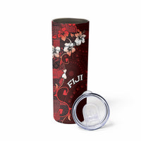 Fiji Masi Skinny Tumbler Fijian Hibiscus Tapa Red Version LT01 - Polynesian Pride