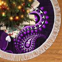 Fiji Masi Paisley Tree Skirt Fijian Hibiscus Tapa Purple Version LT01 - Polynesian Pride