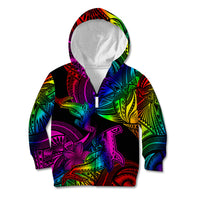 LGBT History Month Kid Hoodie Polynesian Hammerhead Shark LT01 Zip Hoodie Rainbow - Polynesian Pride