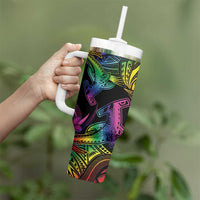 LGBT History Month Tumbler With Handle Polynesian Hammerhead Shark LT01 - Polynesian Pride