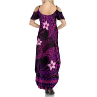 FSM Culture Day Summer Maxi Dress Tribal Pattern Pink Version LT01 - Polynesian Pride