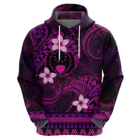 FSM Pohnpei State Zip Hoodie Tribal Pattern Pink Version LT01 - Polynesian Pride