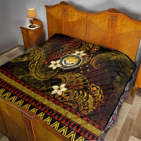 FSM Culture Day Quilt Tribal Pattern Gold Version LT01 - Polynesian Pride