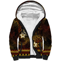 FSM Culture Day Sherpa Hoodie Tribal Pattern Gold Version LT01 Unisex Gold - Polynesian Pride