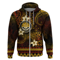 FSM Culture Day Zip Hoodie Tribal Pattern Gold Version LT01 Zip Hoodie Gold - Polynesian Pride