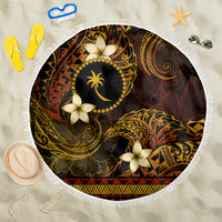 FSM Chuuk State Beach Blanket Tribal Pattern Gold Version LT01 One Size 150cm Gold - Polynesian Pride