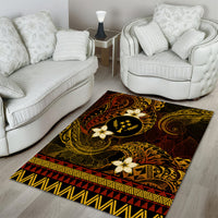 FSM Kosrae State Area Rug Tribal Pattern Gold Version LT01 - Polynesian Pride