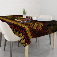 FSM Pohnpei State Tablecloth Tribal Pattern Gold Version
