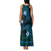 FSM Chuuk State Family Matching Tank Maxi Dress and Hawaiian Shirt Tribal Pattern Ocean Version LT01 - Polynesian Pride