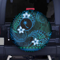 FSM Chuuk State Spare Tire Cover Tribal Pattern Ocean Version