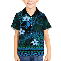 FSM Yap State Hawaiian Shirt Tribal Pattern Ocean Version LT01 - Polynesian Pride