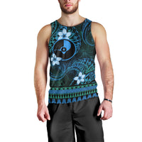 FSM Yap State Men Tank Top Tribal Pattern Ocean Version LT01 - Polynesian Pride