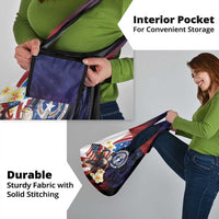 Northern Mariana Islands 4th of July Grocery Bag Plumeria USA Eagle