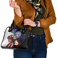 Northern Mariana Islands 4th of July Shoulder Handbag Plumeria USA Eagle