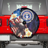 Northern Mariana Islands 4th of July Spare Tire Cover Plumeria USA Eagle