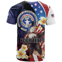 Personalized Northern Mariana Islands 4th of July T Shirt Plumeria USA Eagle