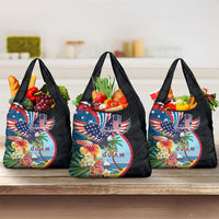 Guam Fourth of July Grocery Bag Tropical Flowers