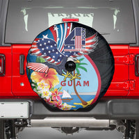 Guam Fourth of July Spare Tire Cover Tropical Flowers