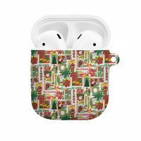 Hawaiian Santa Christmas Pattern AirPods Case White Version LT01 Red - Polynesian Pride