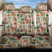 Hawaiian Santa Christmas Pattern Back Car Seat Cover White Version - Polynesian Pride