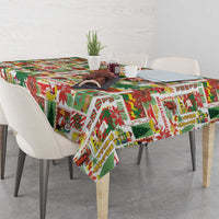 Hawaiian Santa Christmas Pattern Tablecloth White Version LT01 - Polynesian Pride