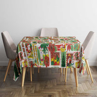 Hawaiian Santa Christmas Pattern Tablecloth White Version LT01 - Polynesian Pride