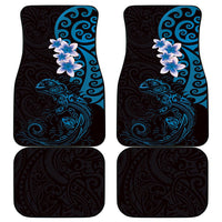 New Zealand Tuatara Plumeria Car Mats Maori Blue Koru Tribal Tattoo LT01 - Polynesian Pride