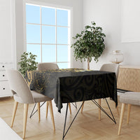 New Zealand Tuatara Plumeria Tablecloth Maori Gold Koru Tribal Tattoo LT01 - Polynesian Pride