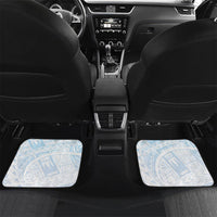 Blue Maori Tuatara Car Mats Luxury Pastel Pattern LT01 Set 2pcs - Back Blue - Polynesian Pride