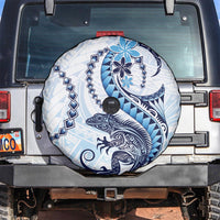 Blue Maori Tuatara Spare Tire Cover Luxury Pastel Pattern LT01 Blue - Polynesian Pride
